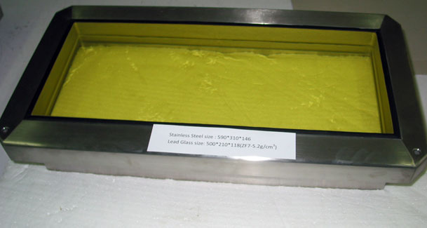 Large Hot Cell Lead Glass Window