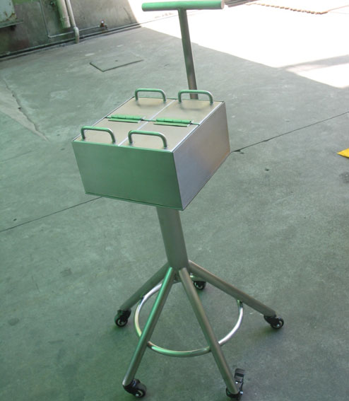 Lead-Stainless Steel Shielded Cart